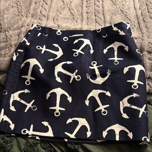 J. Crew Navy Anchor Mini Skirt